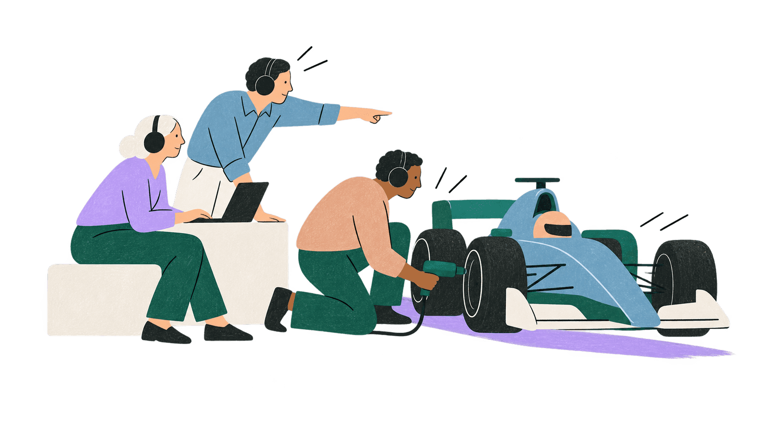 The Fast Movers team illustration