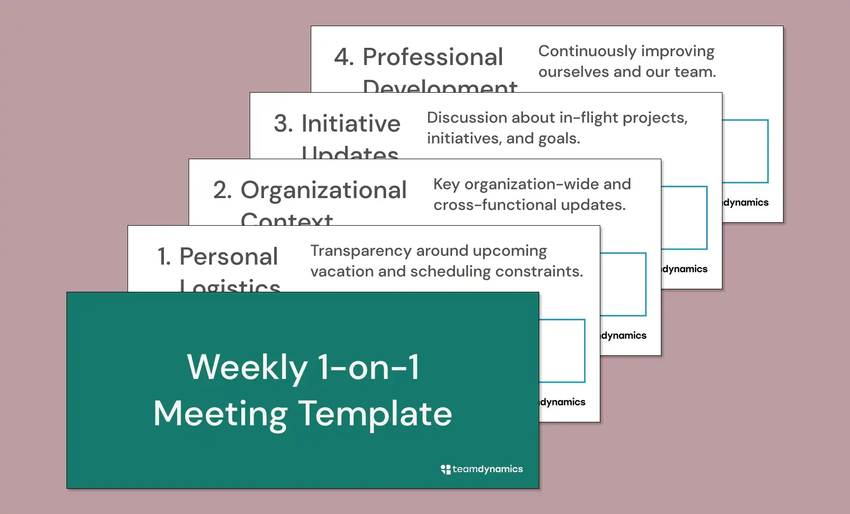 Template for Your Weekly 1-on-1 Meeting